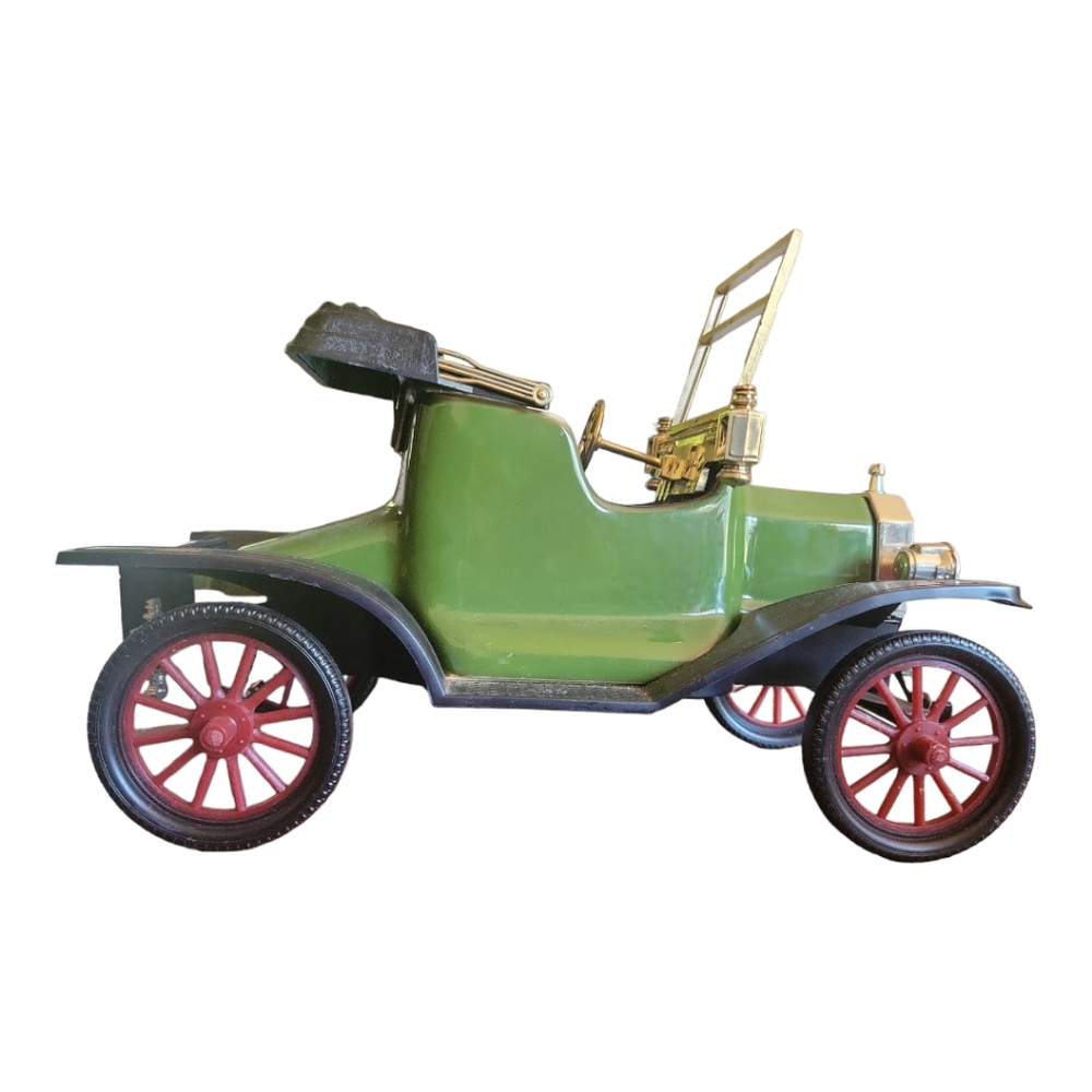 HP 😀 Vtg 74 Jim Beam Distilling Whiskey Decanter 1914 Model T Ford- Roundabout - Picture 8 of 14